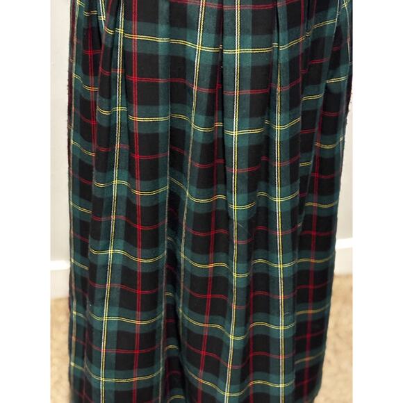 Vintage Hunts Point sz 14 Midi Plaid Dress Pinafore Romper Peasant witchy school - Picture 8 of 10